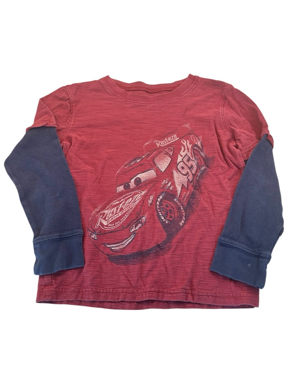 Disney Jumping Beans Lightning McQueen Cars Long Sleeve T-Shirt Size 7